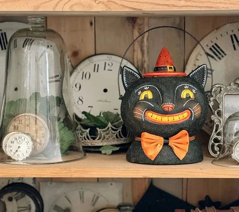 ⏰Prepare for Halloween👻🎃Cozy Cottage by Liz Marie Halloween Cat Lantern 👻🎃Halloween candy bucket clothing home decor accessories🎃M11