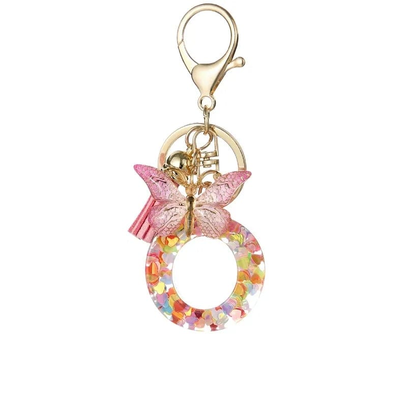 Cilifer®Butterfly Letter Keychain Tassel Design Vibrant Durable Lightweight Gift
