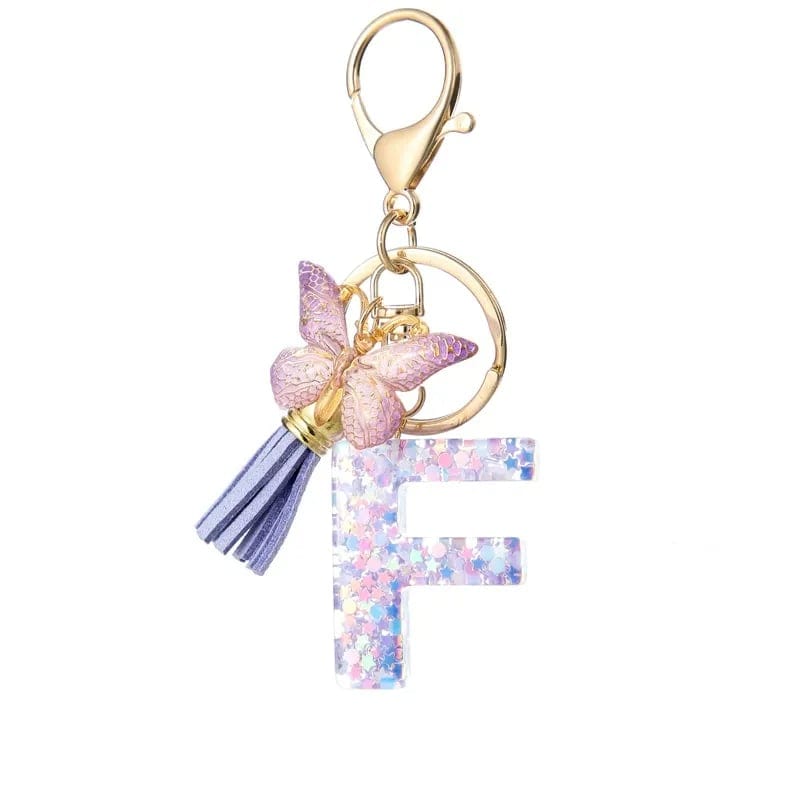 Cilifer®Butterfly Letter Keychain Tassel Design Vibrant Durable Lightweight Gift