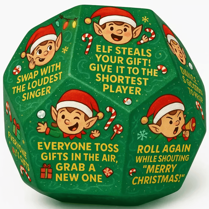 🎄LAST DAY PROMOTION- Only £6.66!!🎅Hilarious Christmas Gift Exchange Party GameDice🎲🎄Perfect for Family Gatherings. Office Parties. or Friend Hangouts