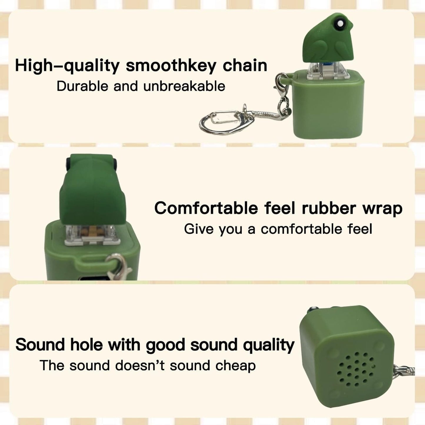 Cilifer®Frog Croaking Fidget Toy - Rechargeable Frog Croaking Keychain. Frog Croaking Stress Reliever with Colorful Lights. Fun & Portable Anxiety Relief Toy