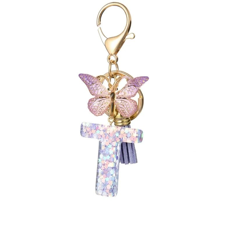 Cilifer®Butterfly Letter Keychain Tassel Design Vibrant Durable Lightweight Gift