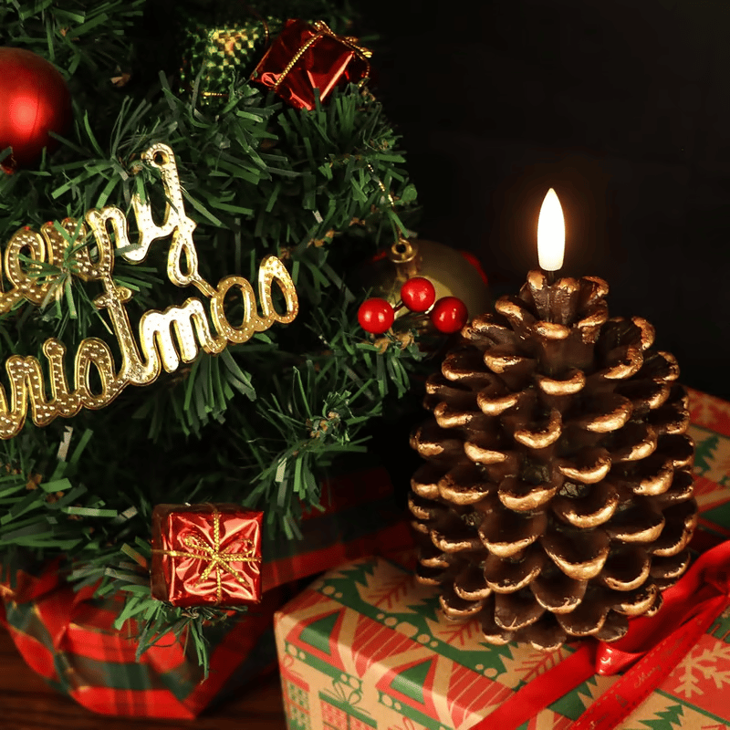Cilifer®Flameless Pinecone Candles Battery Operated