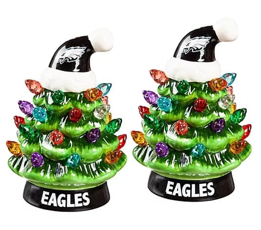 CZTICLE®🌲Evergreen Set of 2 4 LED Christmas Tree with NFL Team Logo