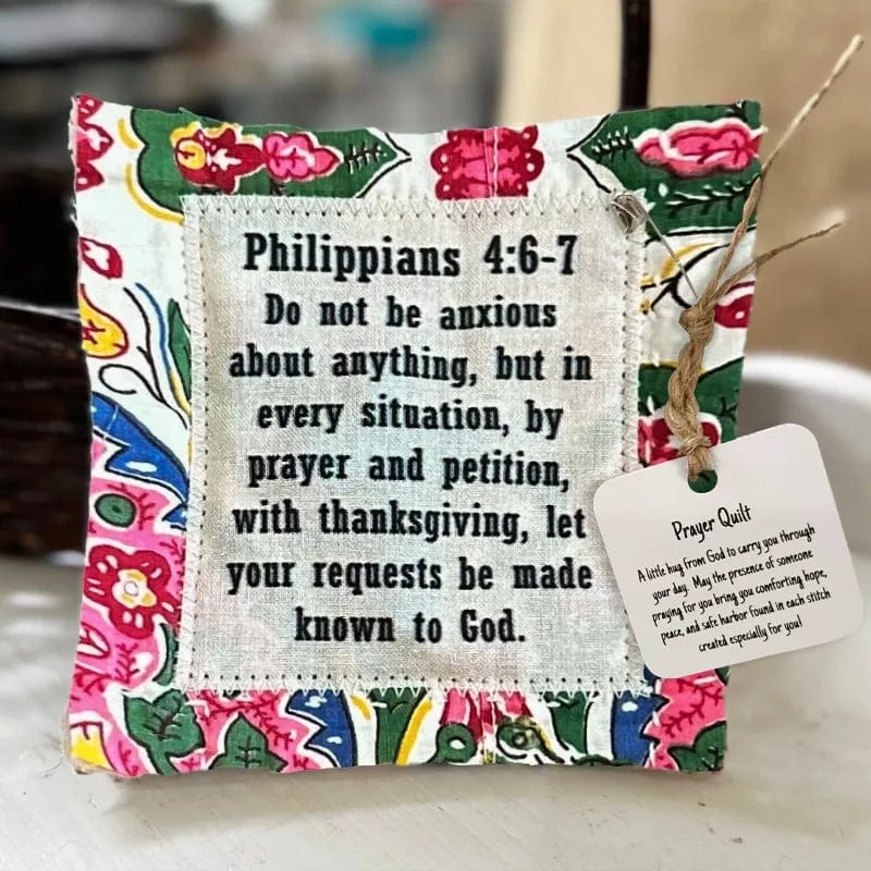Cilifer®Best Encouraged And Blessed Gift-Prayer Quilt with cross inside