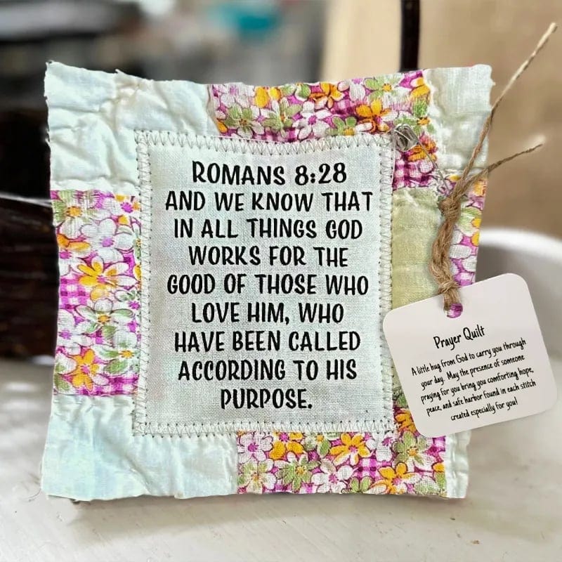 Cilifer®Best Encouraged And Blessed Gift-Prayer Quilt with cross inside