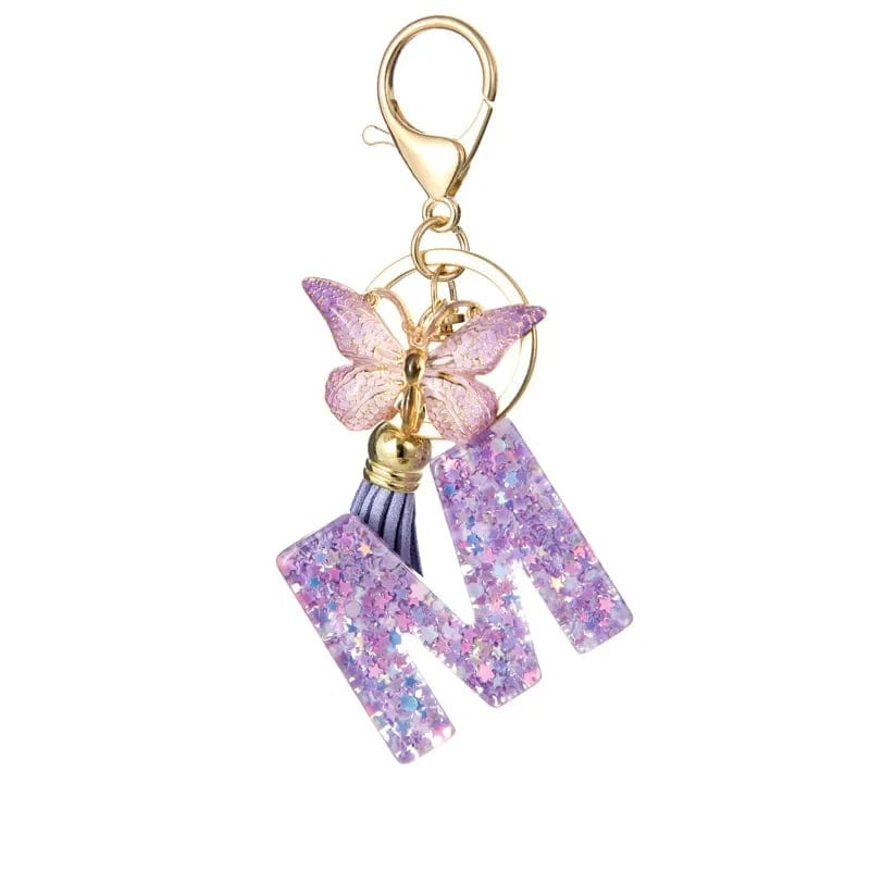 Cilifer®Butterfly Letter Keychain Tassel Design Vibrant Durable Lightweight Gift