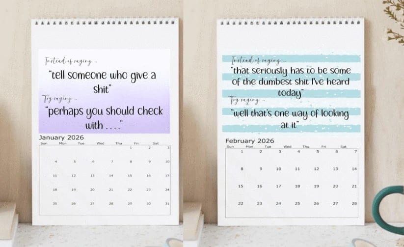 Cilifer®Shit I Want To Say At Work But Can't 2026 Calendar
