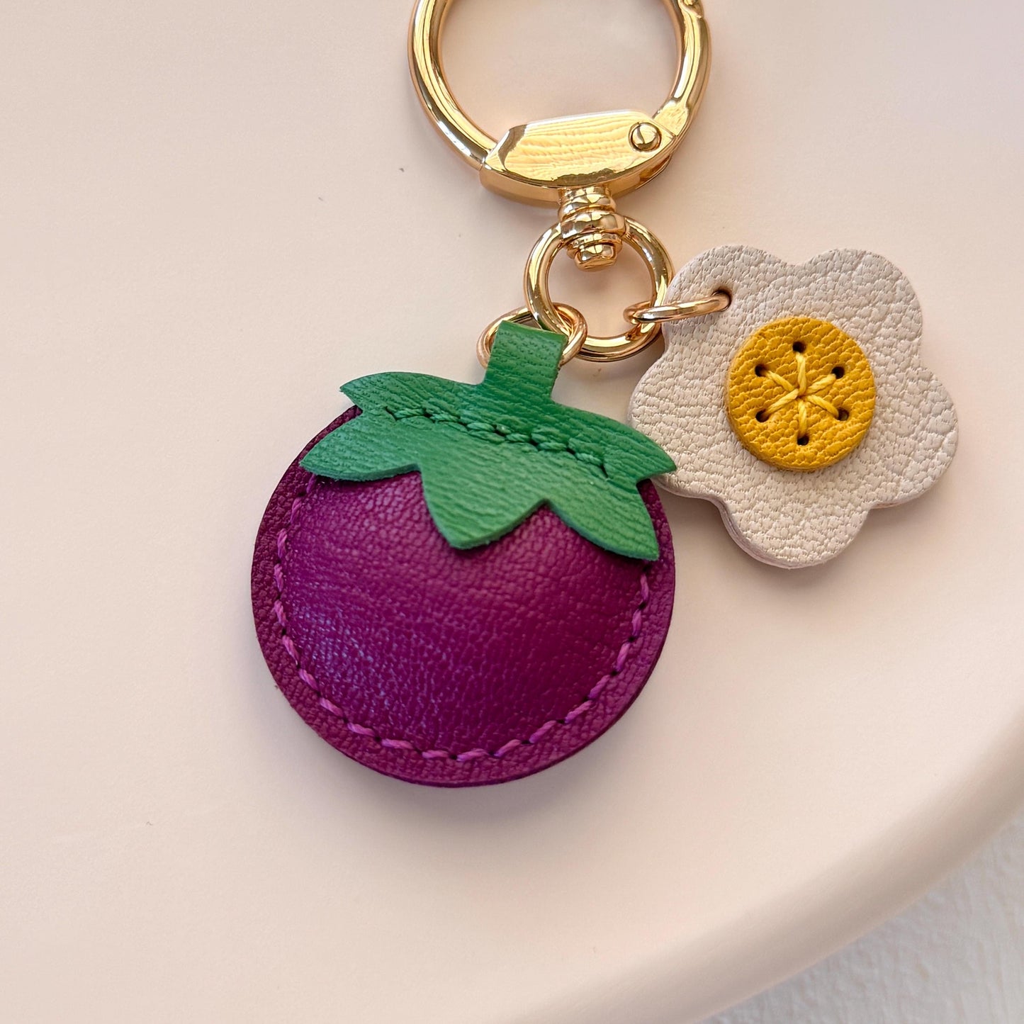 CZTICLE®🍊🌼Leather Fruit And Flower Key Fob