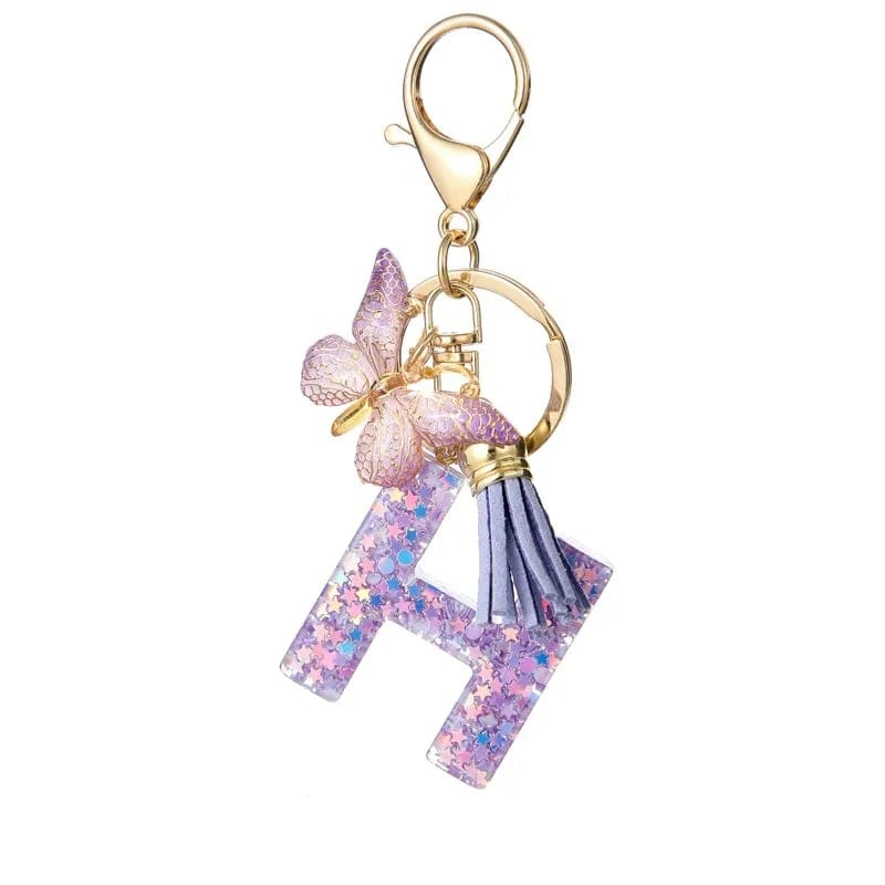 Cilifer®Butterfly Letter Keychain Tassel Design Vibrant Durable Lightweight Gift
