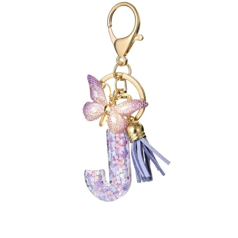 Cilifer®Butterfly Letter Keychain Tassel Design Vibrant Durable Lightweight Gift