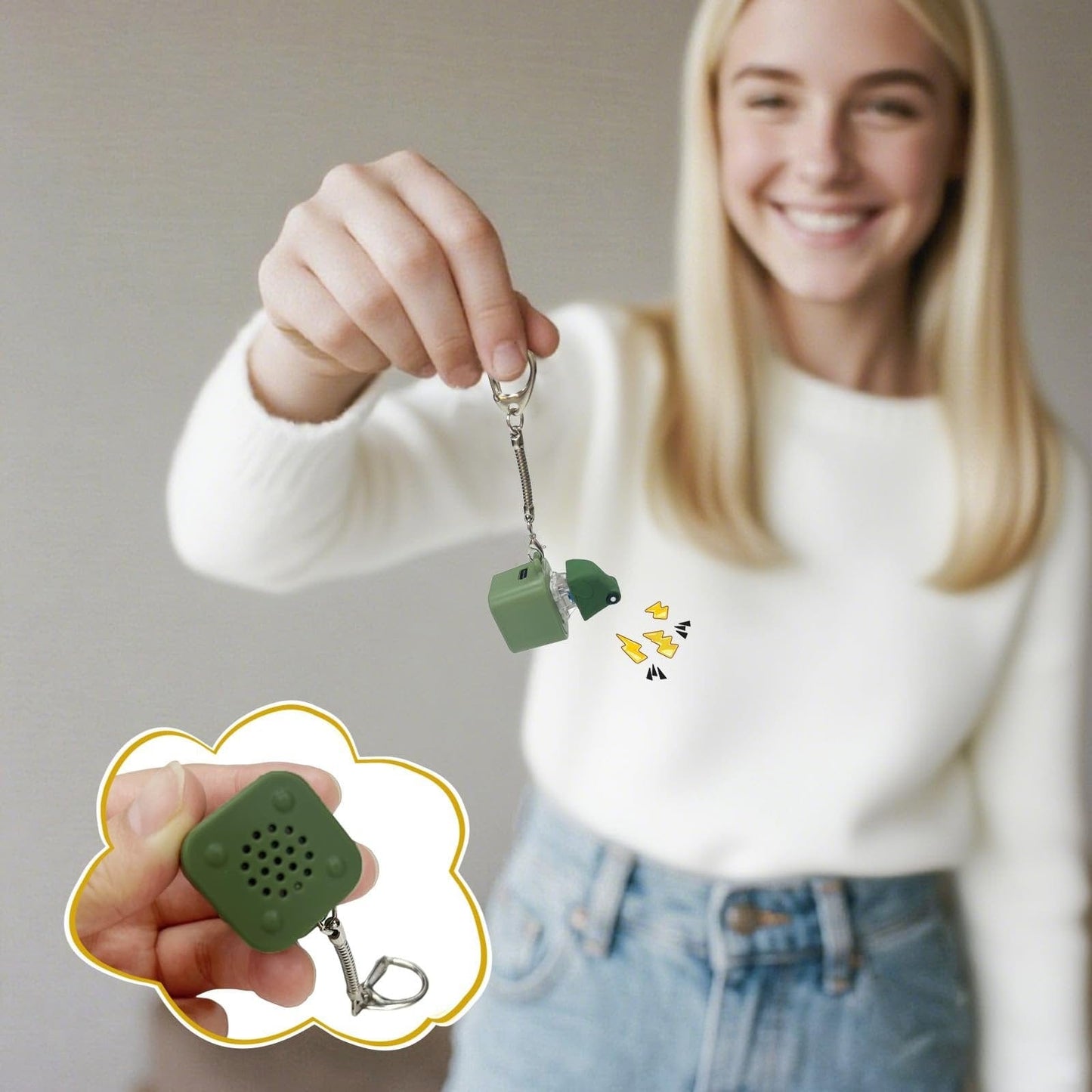 Cilifer®Frog Croaking Fidget Toy - Rechargeable Frog Croaking Keychain. Frog Croaking Stress Reliever with Colorful Lights. Fun & Portable Anxiety Relief Toy