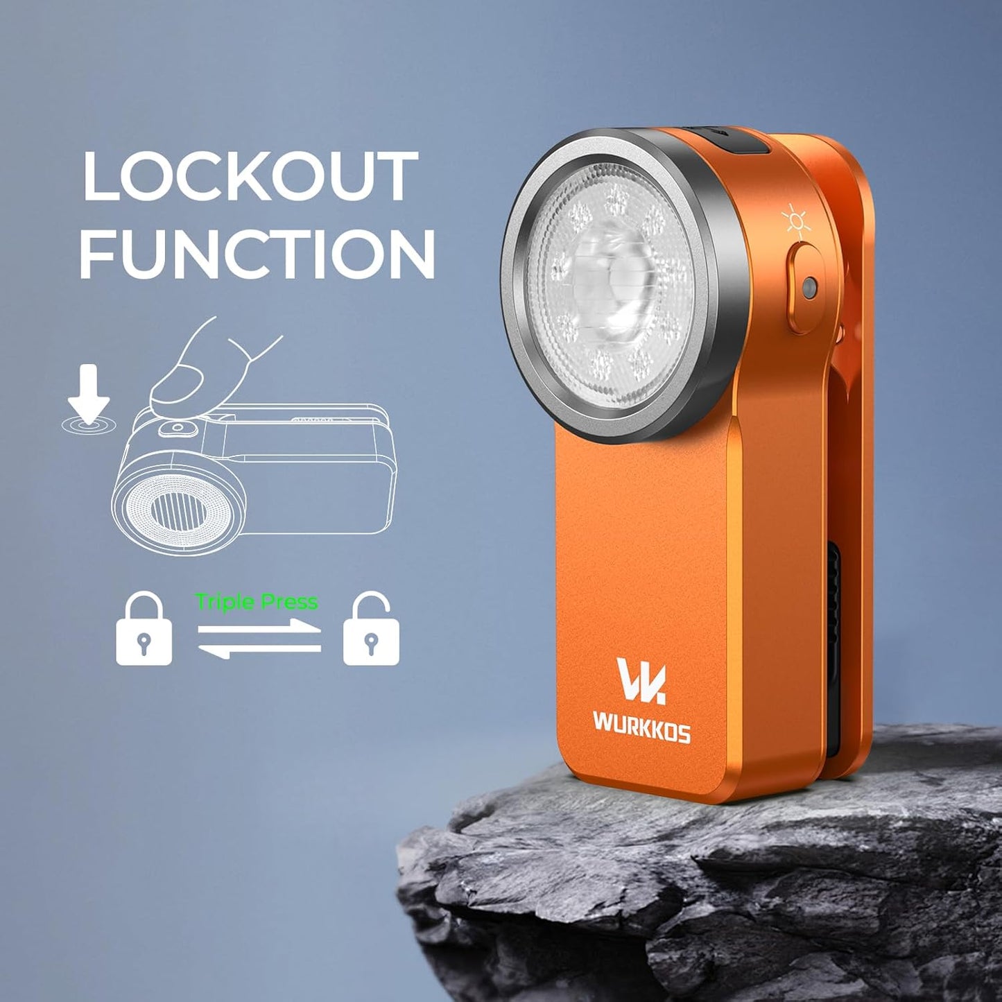 CZTICLE®680 lm Triple-Source Clip Flashlight