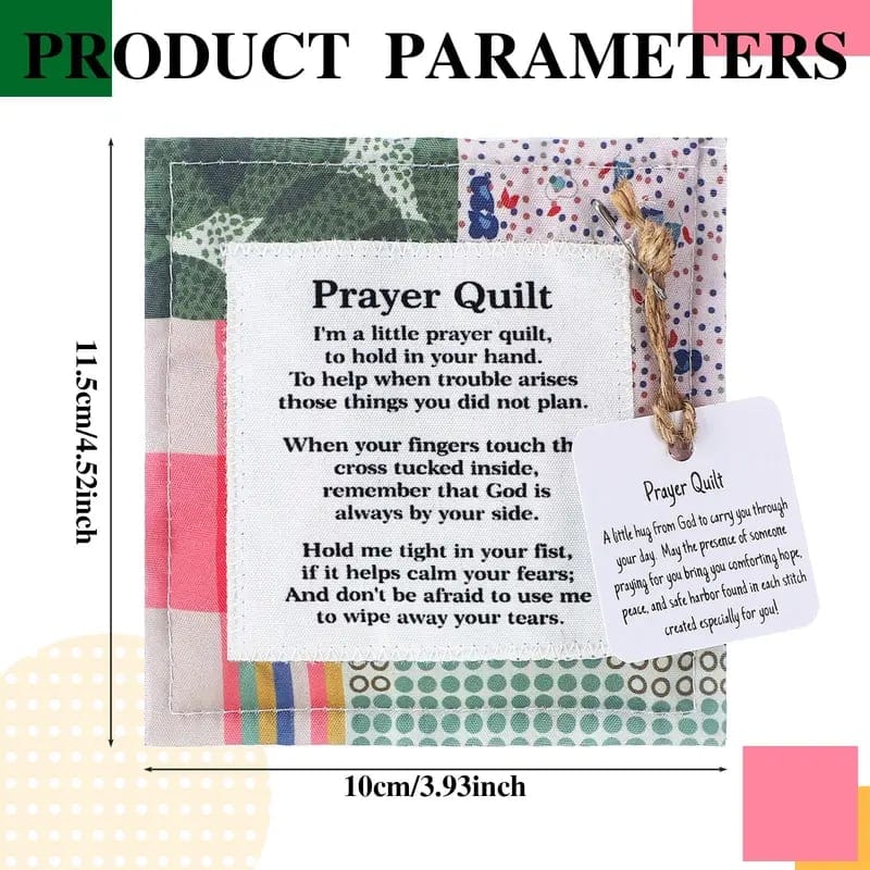 Cilifer®Best Encouraged And Blessed Gift-Prayer Quilt with cross inside