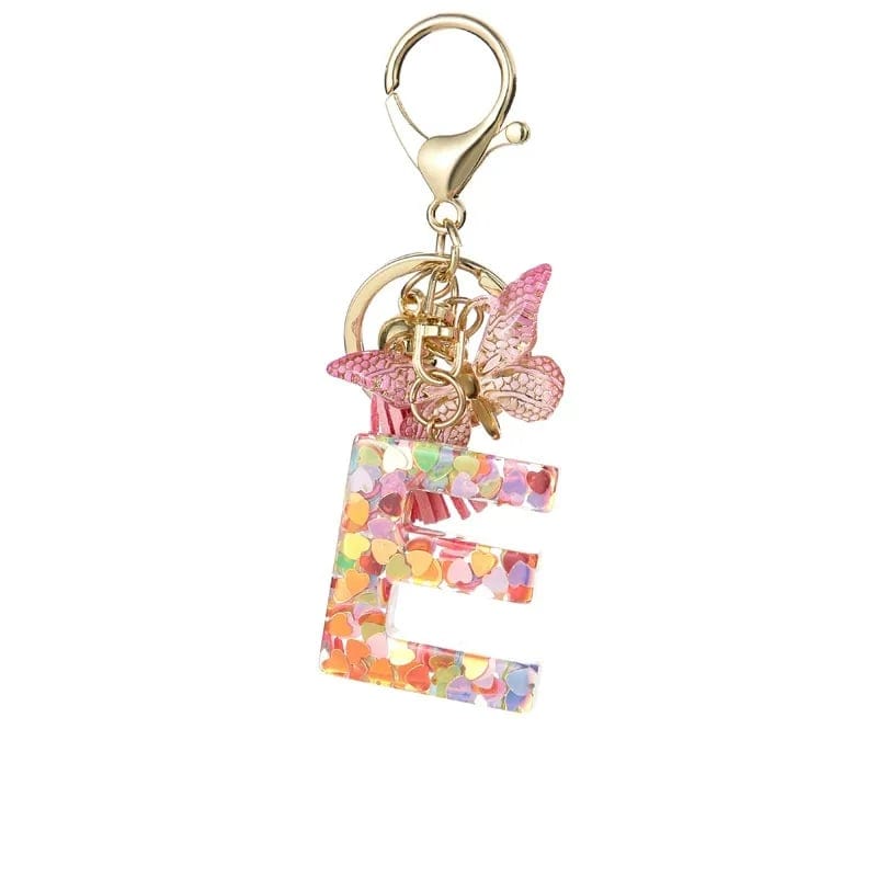 Cilifer®Butterfly Letter Keychain Tassel Design Vibrant Durable Lightweight Gift