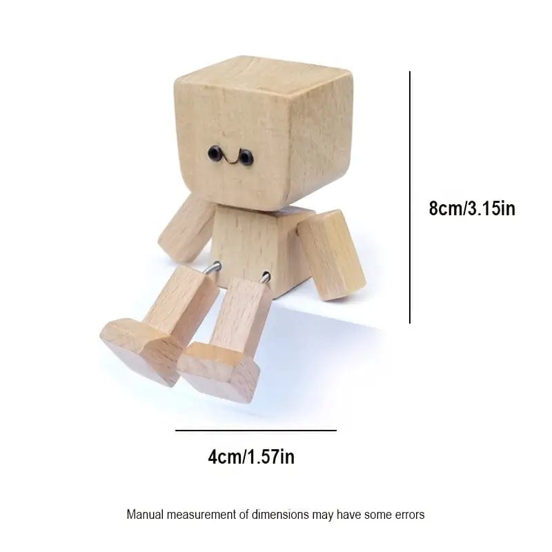 Cilifer®Charming Little Wooden Figure That Sways with 12PCS Magnetic Expressions