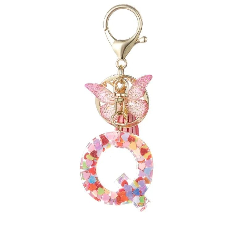Cilifer®Butterfly Letter Keychain Tassel Design Vibrant Durable Lightweight Gift