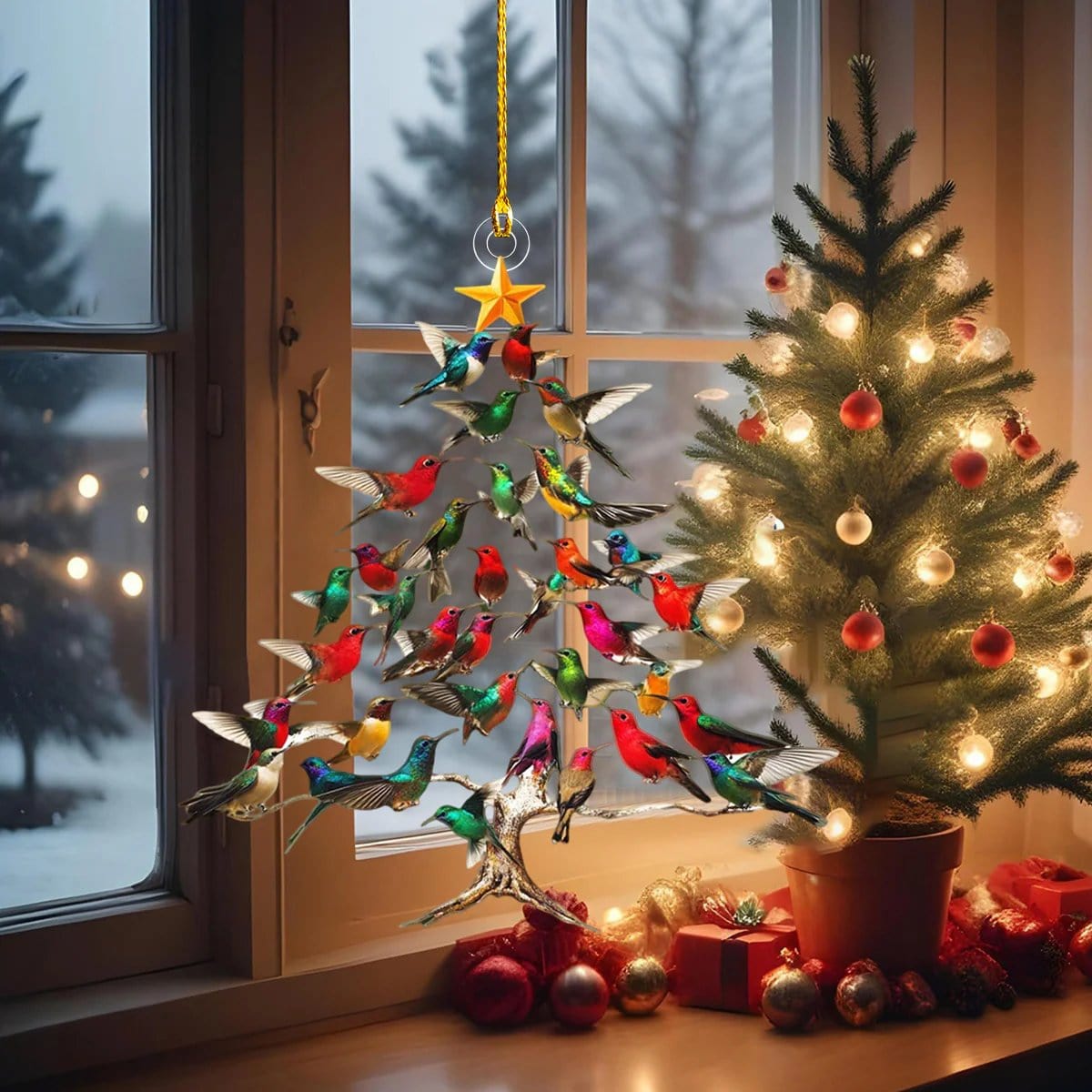 CZTICLE® 🔥🐦🎄Hummingbird Christmas 2D Acrylic Ornament