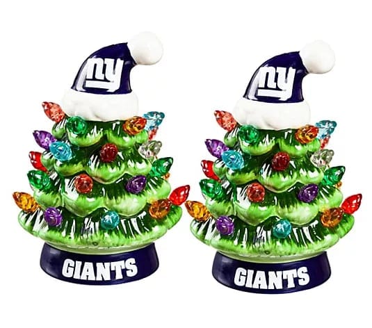 CZTICLE®🌲Evergreen Set of 2 4 LED Christmas Tree with NFL Team Logo
