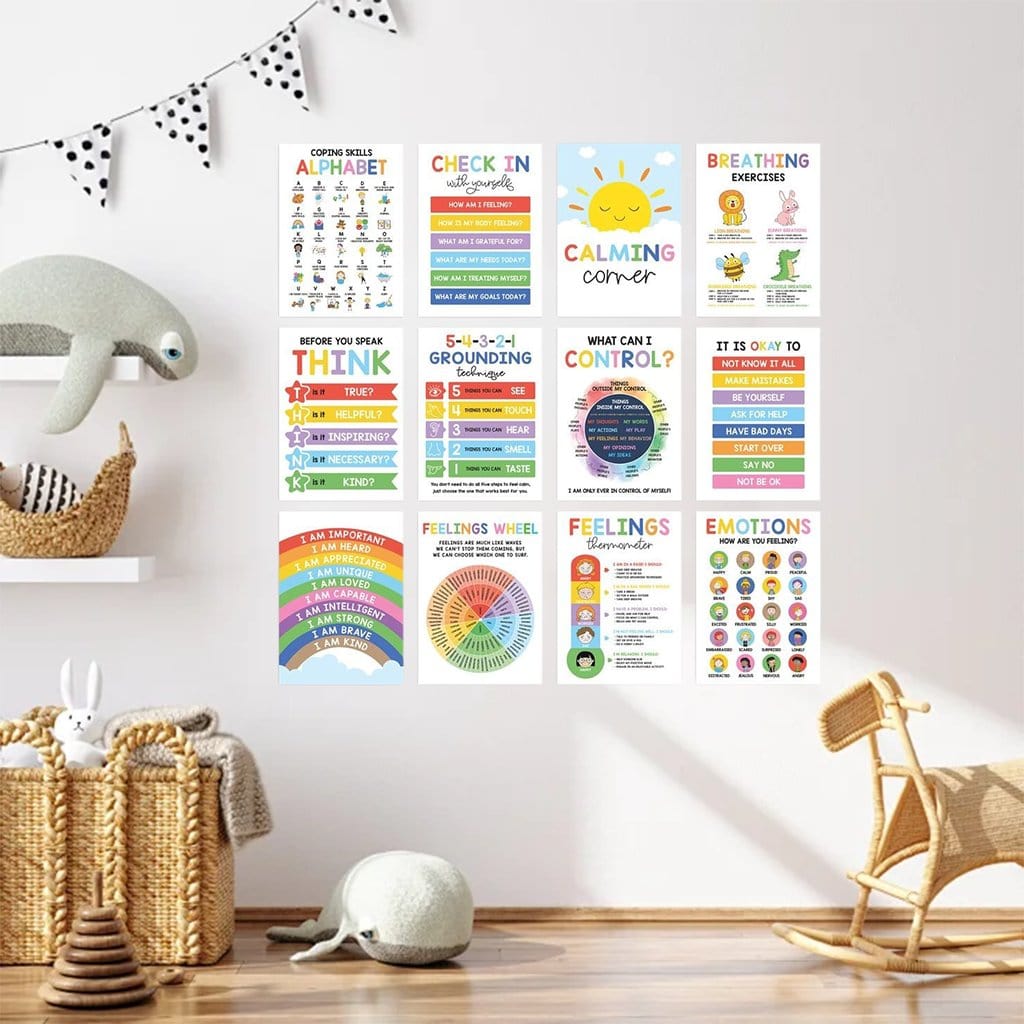 Cilifer®12 Pcs Calming Corner Posters