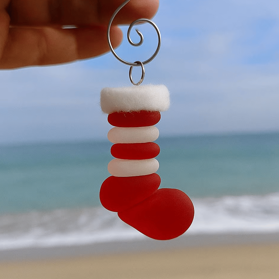 Cilifer®Crafted by Hand & Shaped by Nature-🌊Coastal Christmas Sea Glass Ornaments