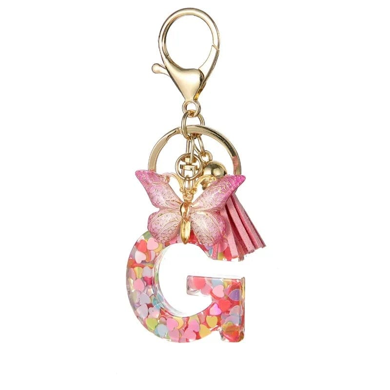 Cilifer®Butterfly Letter Keychain Tassel Design Vibrant Durable Lightweight Gift