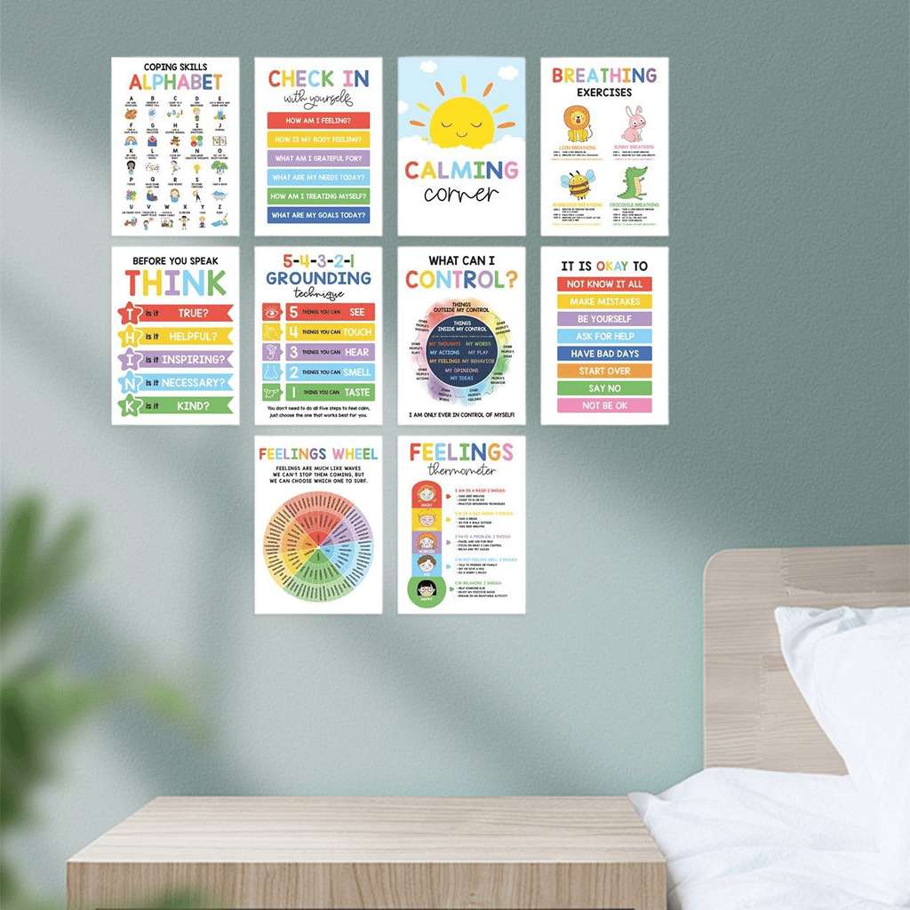 Cilifer®12 Pcs Calming Corner Posters