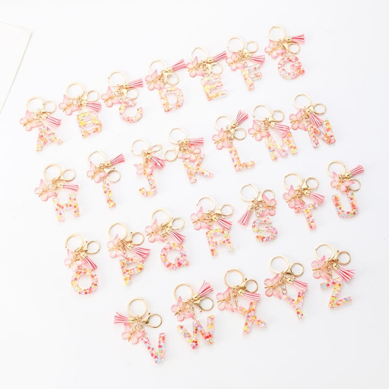 Cilifer®Butterfly Letter Keychain Tassel Design Vibrant Durable Lightweight Gift