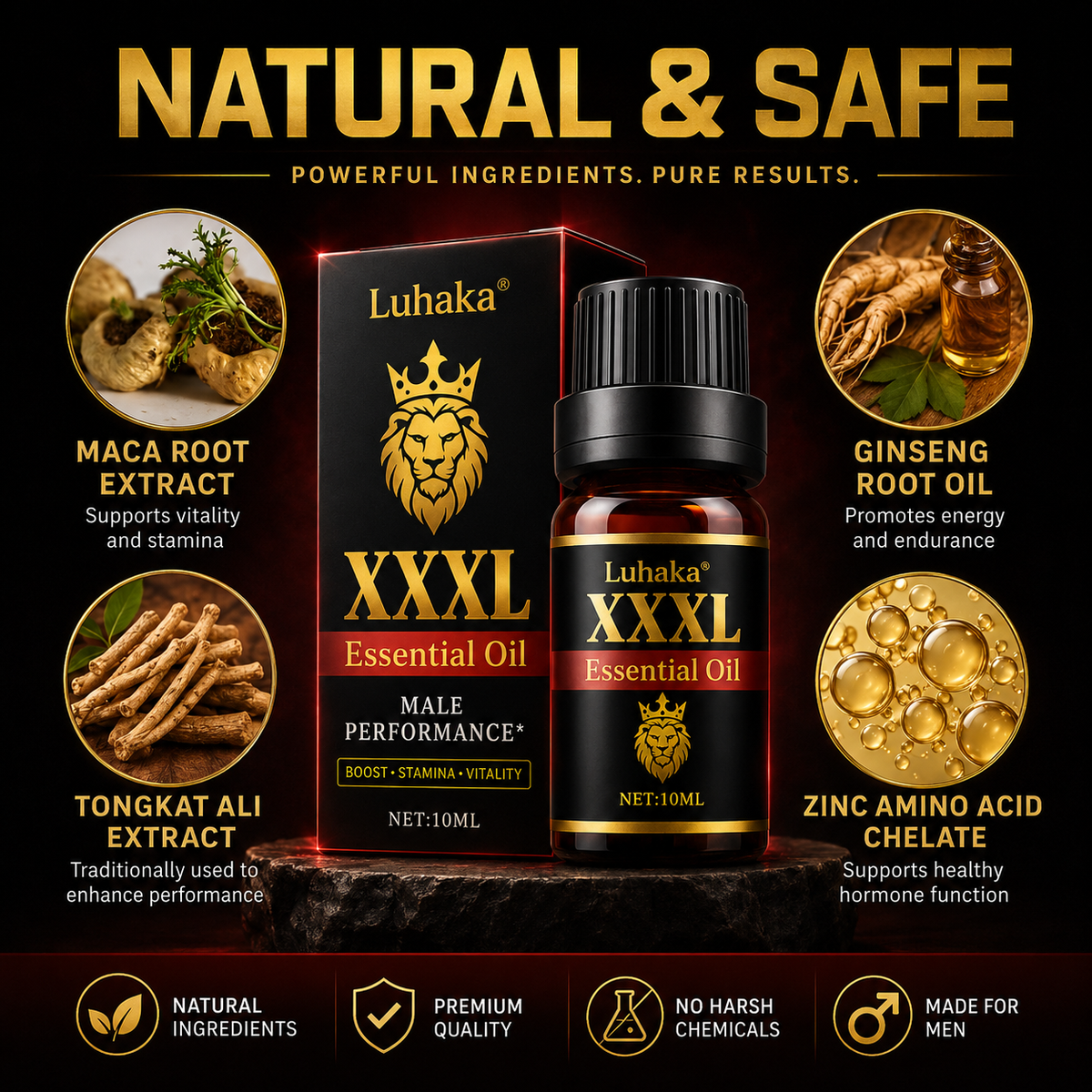 ❤️Limited stock | Save 50% Today| Luhaka® Men XXXL Essential Oil