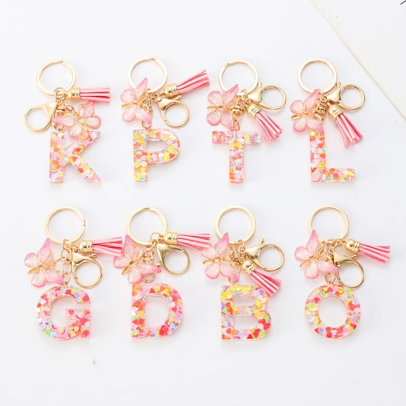 Cilifer®Butterfly Letter Keychain Tassel Design Vibrant Durable Lightweight Gift