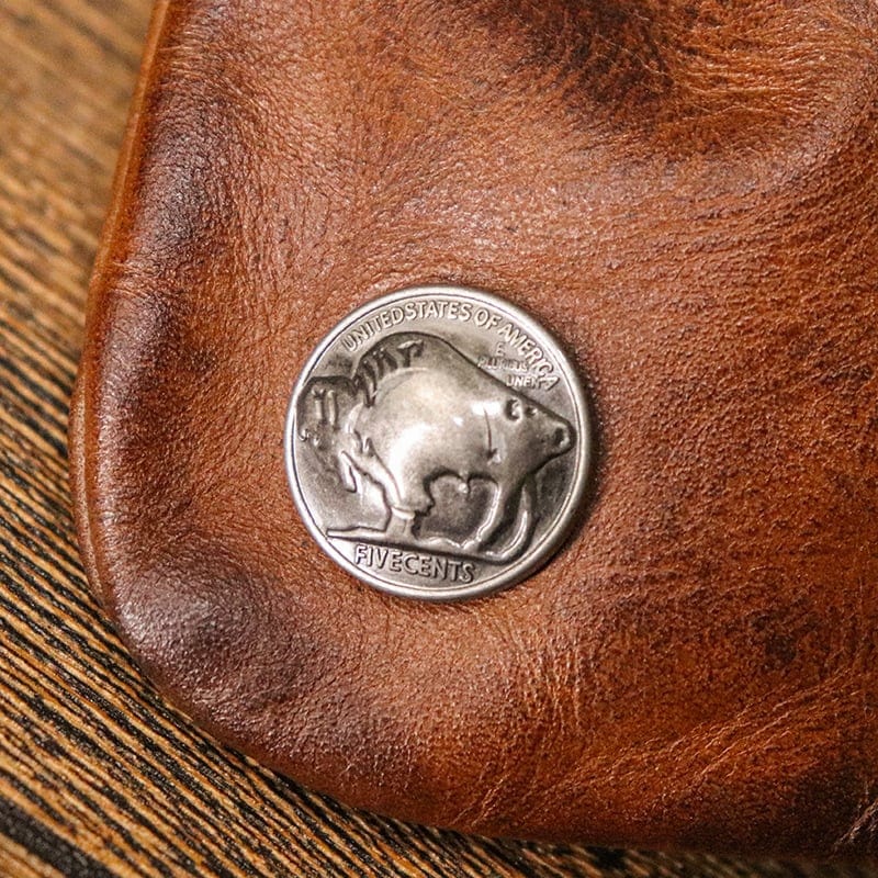 Cilifer®Simple cowhide retro storage bag