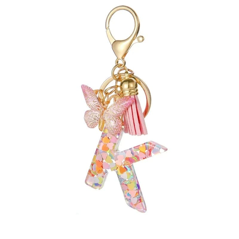 Cilifer®Butterfly Letter Keychain Tassel Design Vibrant Durable Lightweight Gift