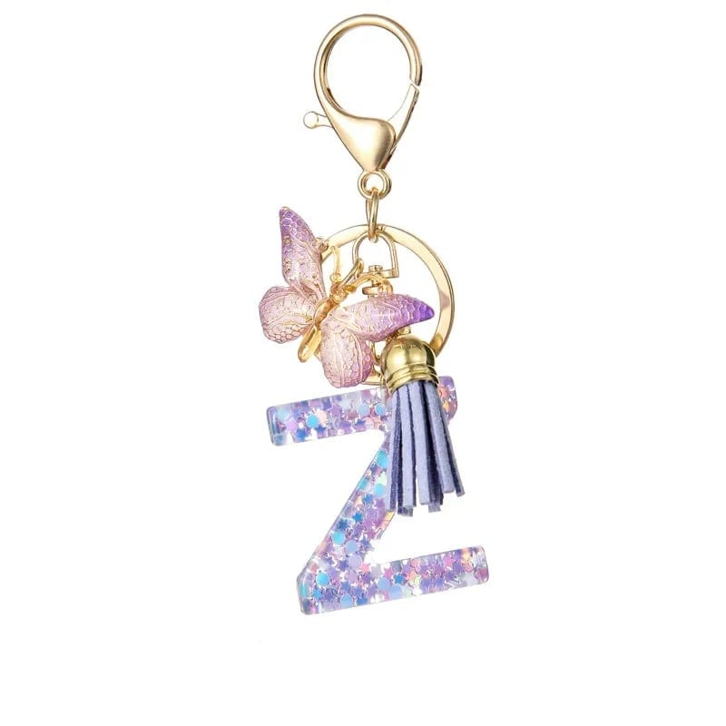 Cilifer®Butterfly Letter Keychain Tassel Design Vibrant Durable Lightweight Gift