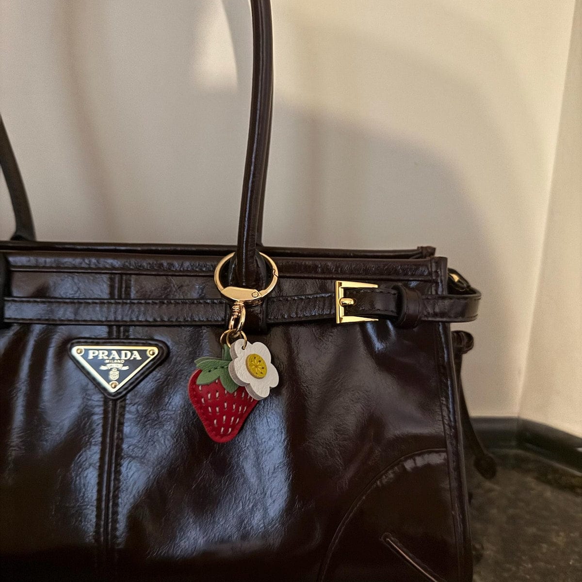 🍊🌼Leather Fruit And Flower Key Fob