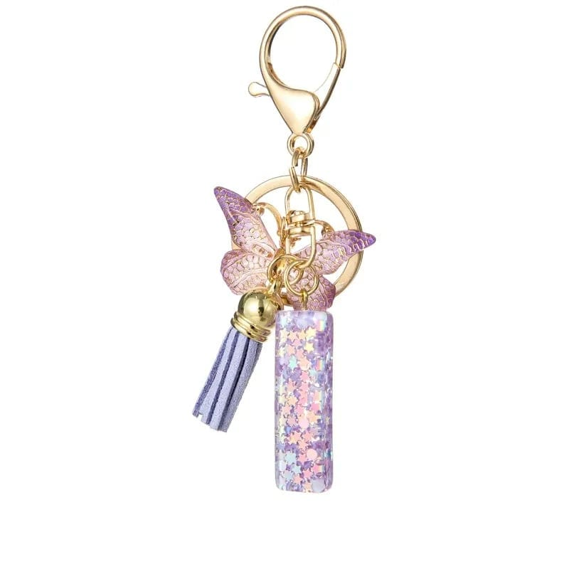 Cilifer®Butterfly Letter Keychain Tassel Design Vibrant Durable Lightweight Gift