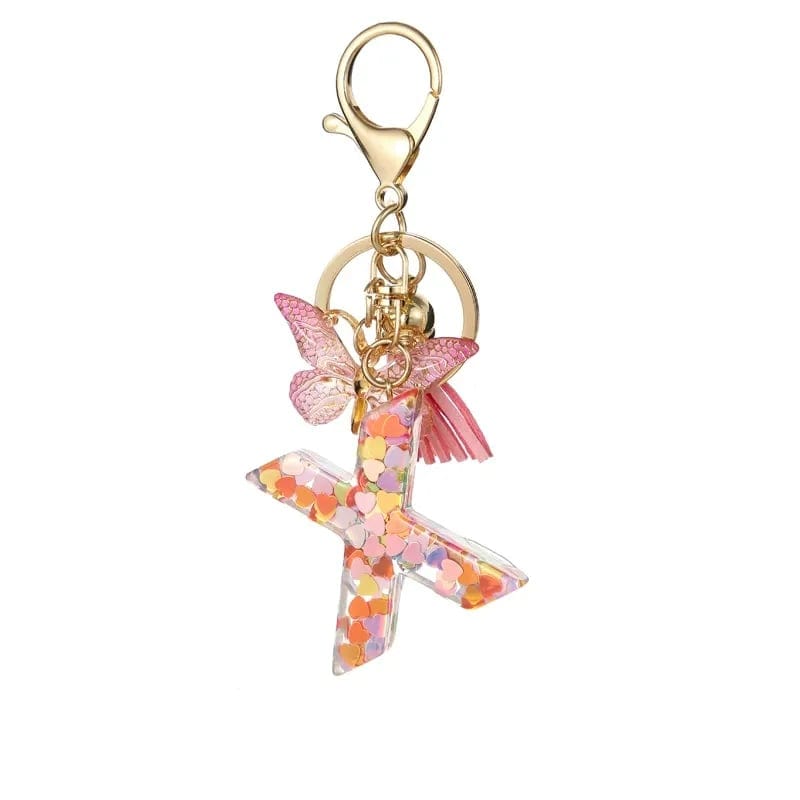 Cilifer®Butterfly Letter Keychain Tassel Design Vibrant Durable Lightweight Gift