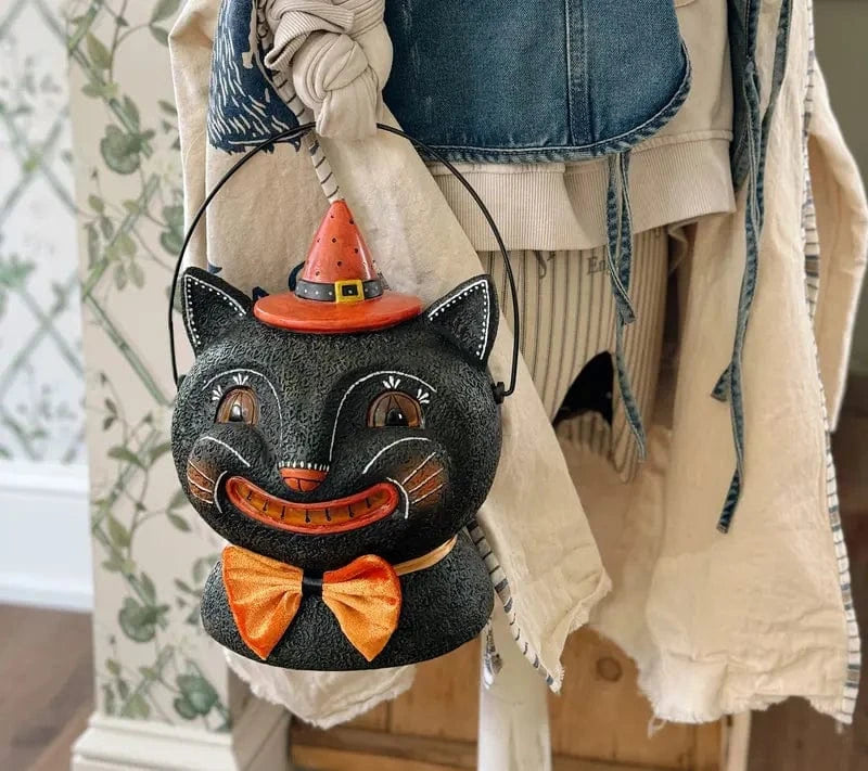 ⏰Prepare for Halloween👻🎃Cozy Cottage by Liz Marie Halloween Cat Lantern 👻🎃Halloween candy bucket clothing home decor accessories🎃M11