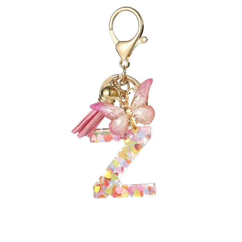 Cilifer®Butterfly Letter Keychain Tassel Design Vibrant Durable Lightweight Gift