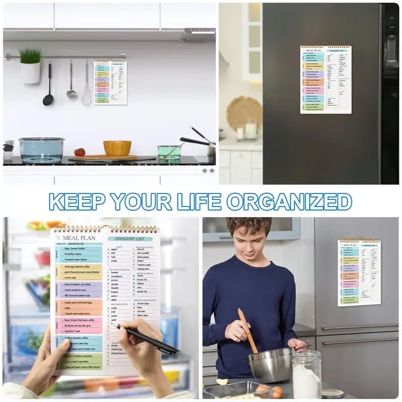 Cilifer®Handmade Bound Weekly Detachable Diet Plan Sheet