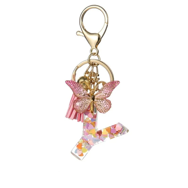 Cilifer®Butterfly Letter Keychain Tassel Design Vibrant Durable Lightweight Gift