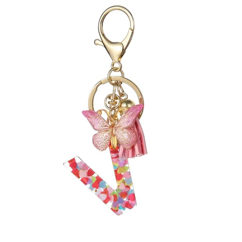 Cilifer®Butterfly Letter Keychain Tassel Design Vibrant Durable Lightweight Gift