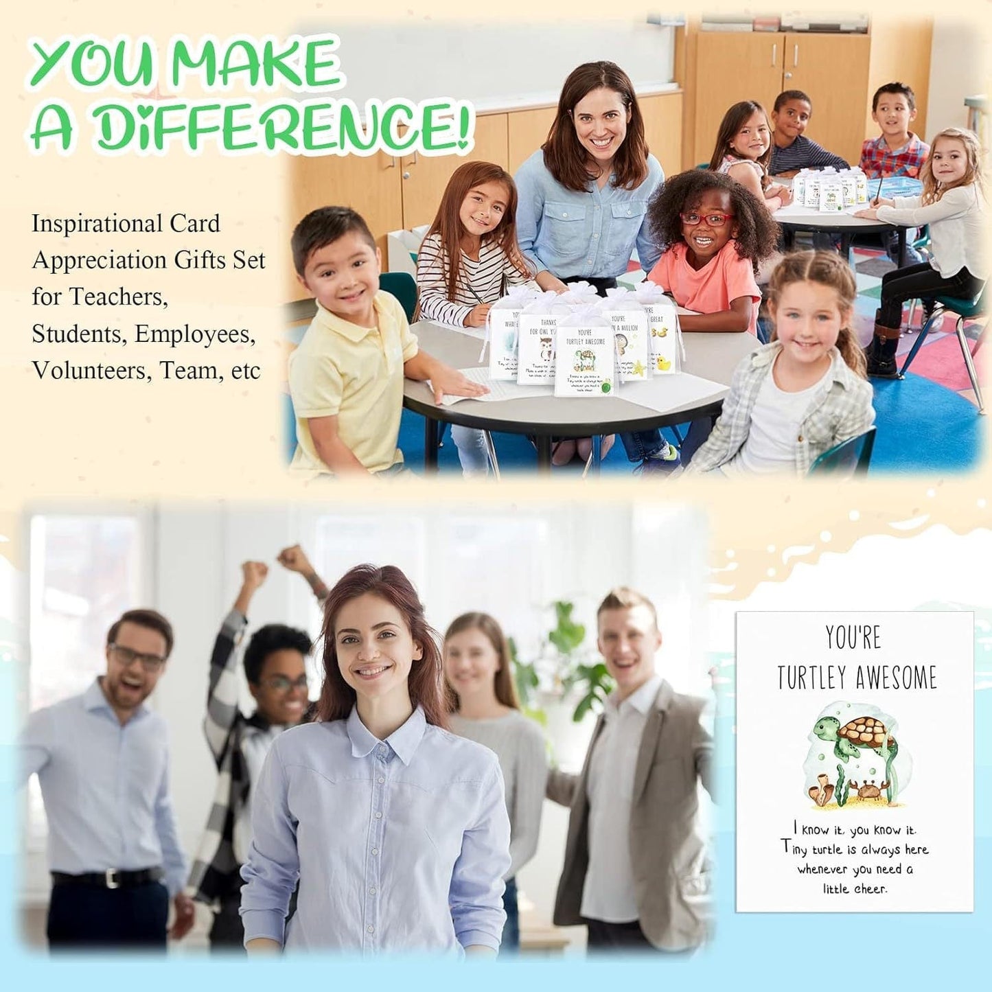 Cilifer®20 Sets Employee Appreciation Gifts – Funny Resin Animals with Thank You Cards (60 Pieces)