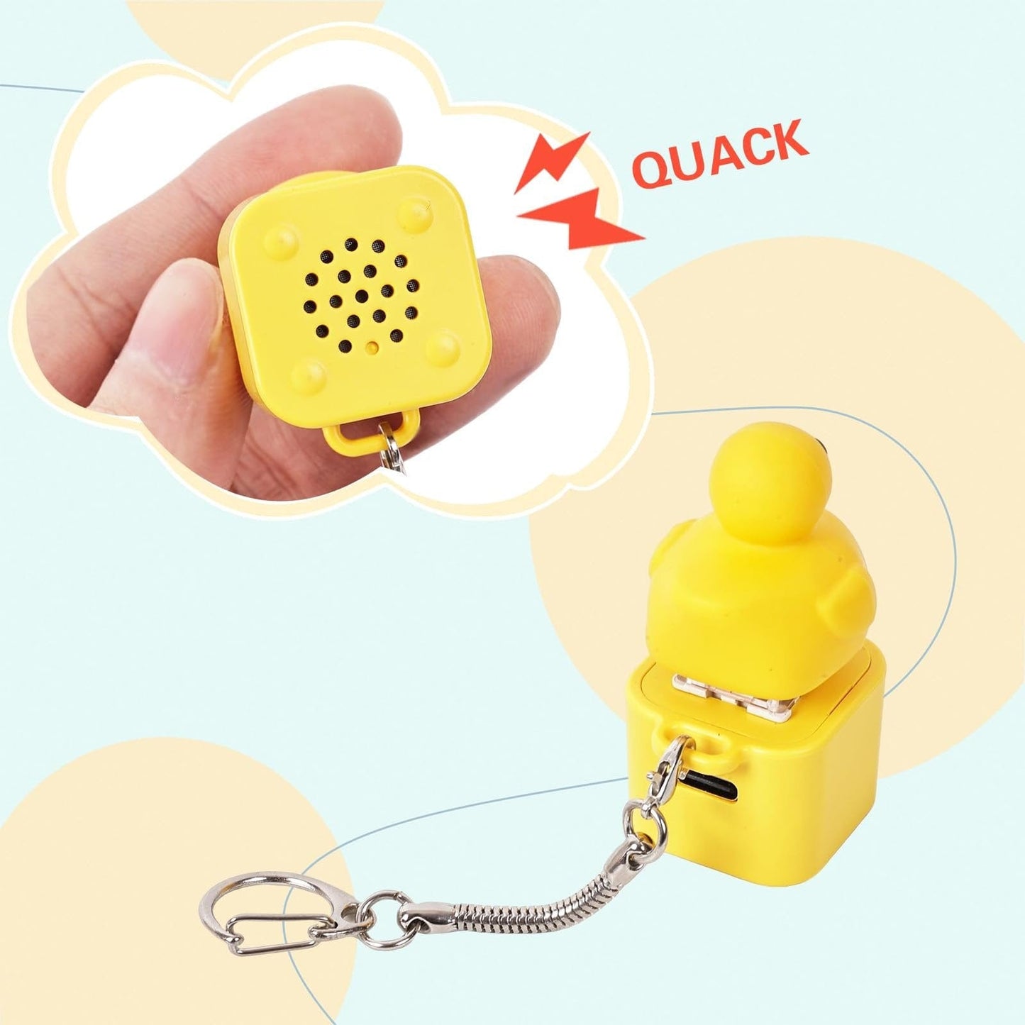 Cilifer®Frog Croaking Fidget Toy - Rechargeable Frog Croaking Keychain. Frog Croaking Stress Reliever with Colorful Lights. Fun & Portable Anxiety Relief Toy