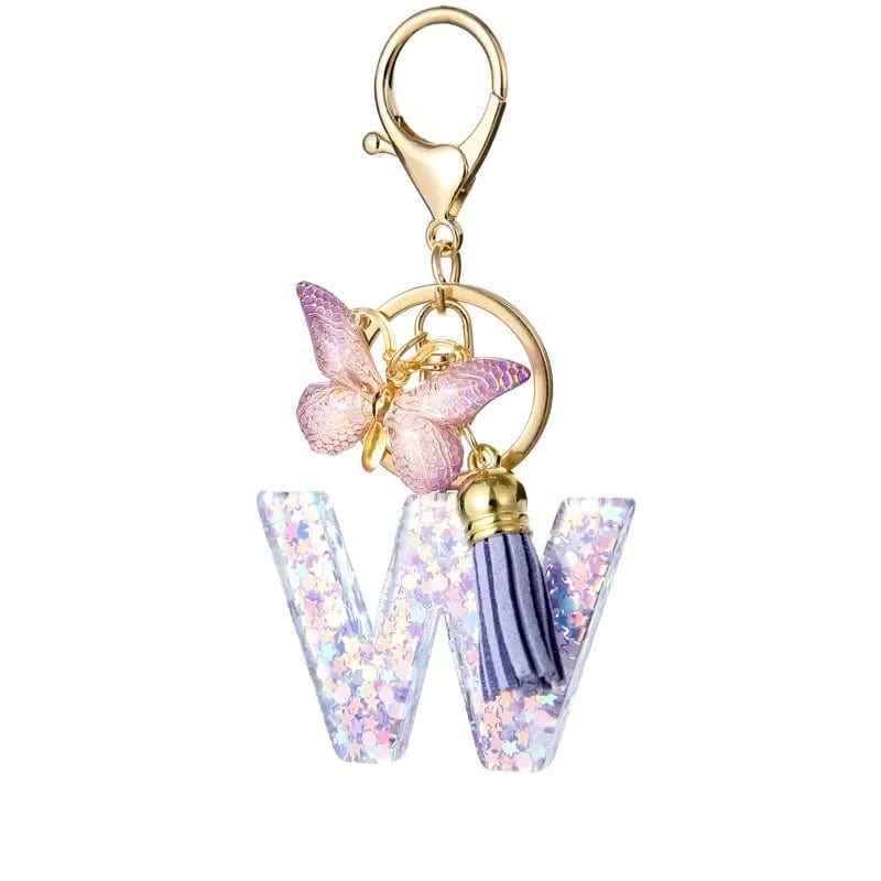 Cilifer®Butterfly Letter Keychain Tassel Design Vibrant Durable Lightweight Gift
