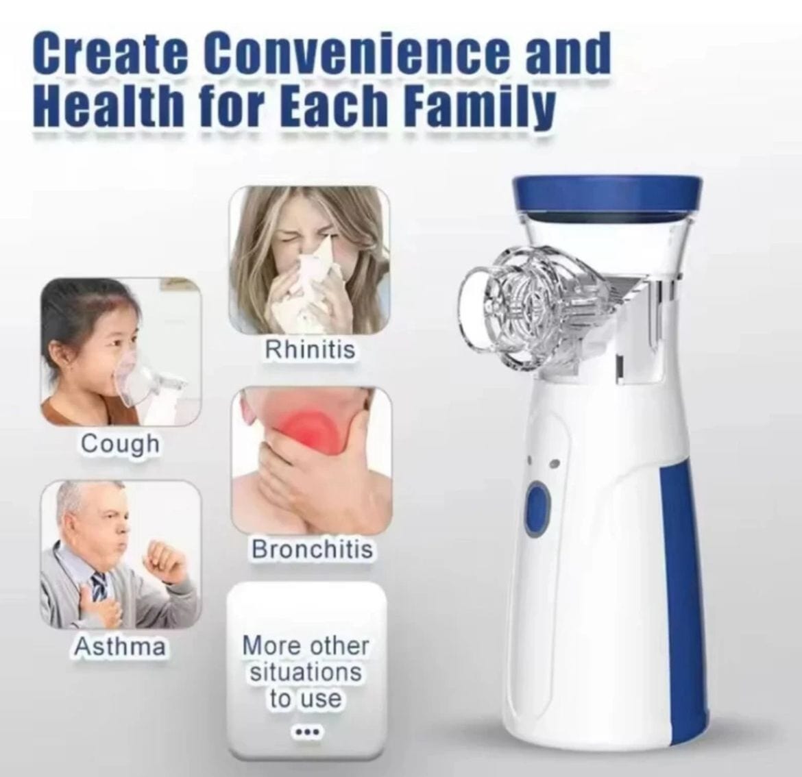 DAFEILA®Portable Mesh Nebulizer Chargeable. travel friendly
