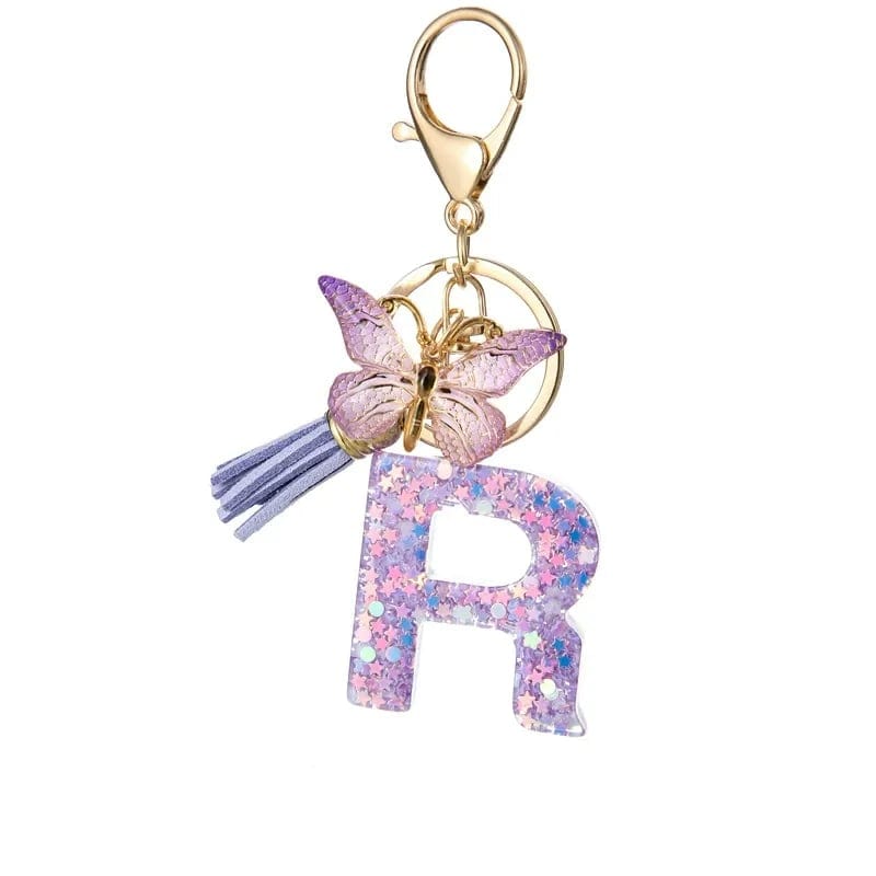 Cilifer®Butterfly Letter Keychain Tassel Design Vibrant Durable Lightweight Gift