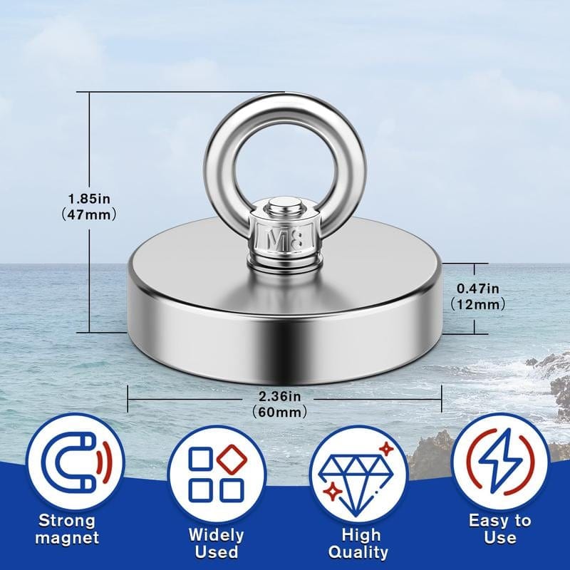 Cilifer®Fishing Magnet: 260LBS Super Strong Neodymium Magnet for Epic Treasure Hunting