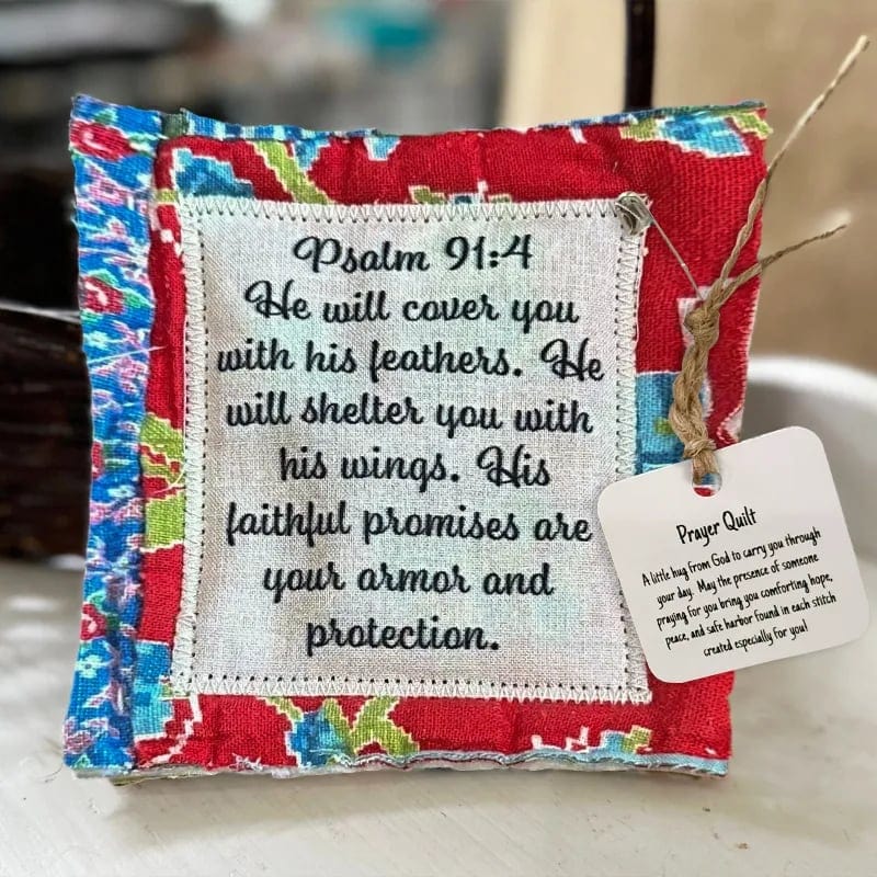 Cilifer®Best Encouraged And Blessed Gift-Prayer Quilt with cross inside