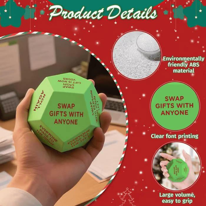 🎄LAST DAY PROMOTION- Only £6.66!!🎅Hilarious Christmas Gift Exchange Party GameDice🎲🎄Perfect for Family Gatherings. Office Parties. or Friend Hangouts
