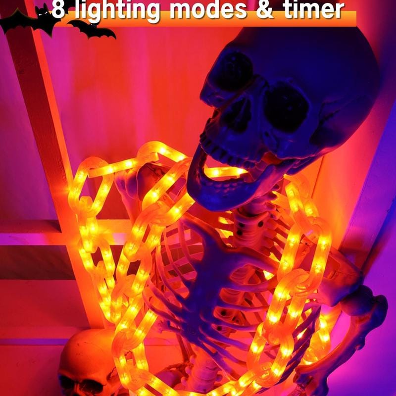 Billhol®Halloween Decoration Battery Light String - 10ft 160 LED Plastic Chain Light String
